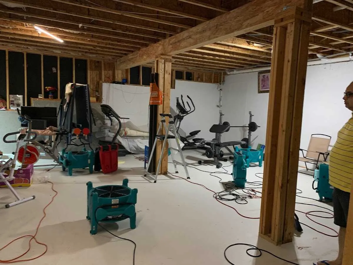 Basement drying equipment setup for Odor Removal & Deodorization in Hooksett
